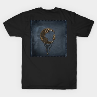 Noble steampunk moon with gears T-Shirt